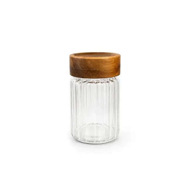 Geen Space kruidenpotjes met acacia houten dop - 6 stuks