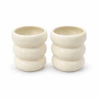 Mirac Bubble mug set of 2 – Cream gloss