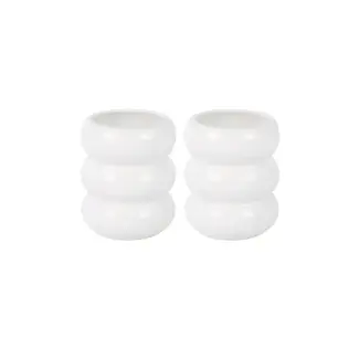 Mirac Bubble mug set of 2 – White gloss
