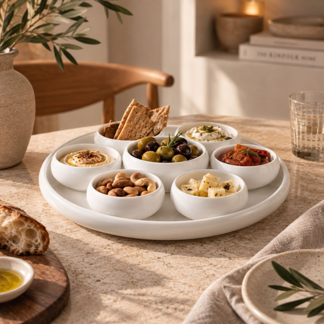 Mirac Belicia porcelain snack bowls set