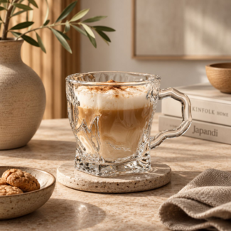 Mirac Wave drinking glasses with handle