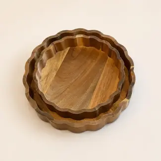 Mirac 2-delige Acacia houten plateau