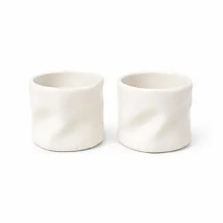 Mirac Wave mokken set van 2 - Wit glans
