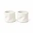Mirac Wave mokken set van 2 - Wit glans