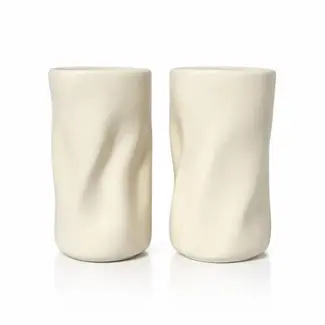 Bavary  Wave mokken lang,  set van 2 - Beige mat