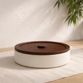 Mirac Sora serveer / saladekom met Acacia houten deksel