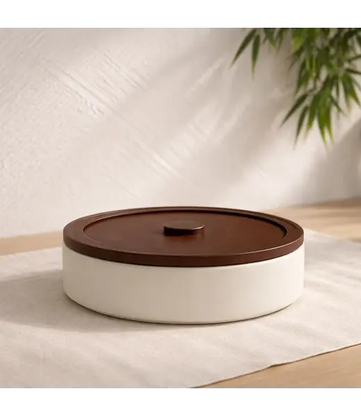 Mirac Sora serveer / saladekom met Acacia houten deksel