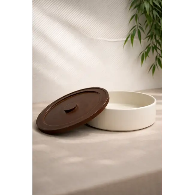 Mirac Sora serveer / saladekom met Acacia houten deksel