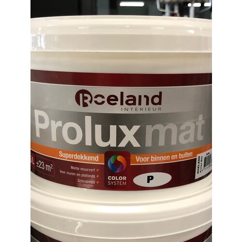 Roeland Prolux Mat Kleur (alleen lichte kleuren )10 Liter Roeland Prolux Mat Kleur (alleen lichte kleuren )10 Liter