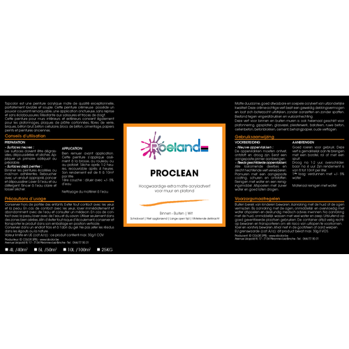 Roeland Roeland ProClean Extra Mat Kleur 1 Liter Roeland Roeland ProClean Extra Mat Kleur 1 Liter
