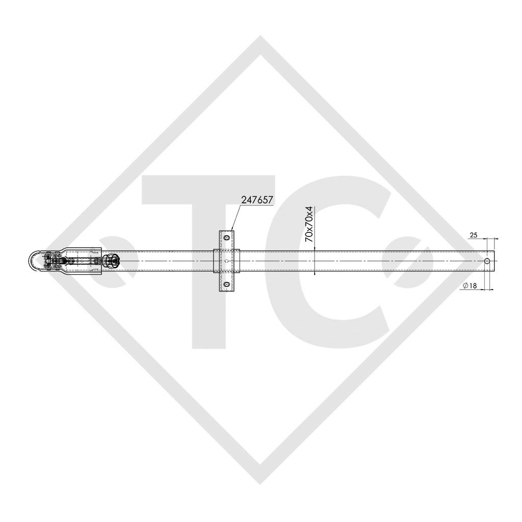 Timone tipo R16 vers. A1 quadro dritto fino a 750kg