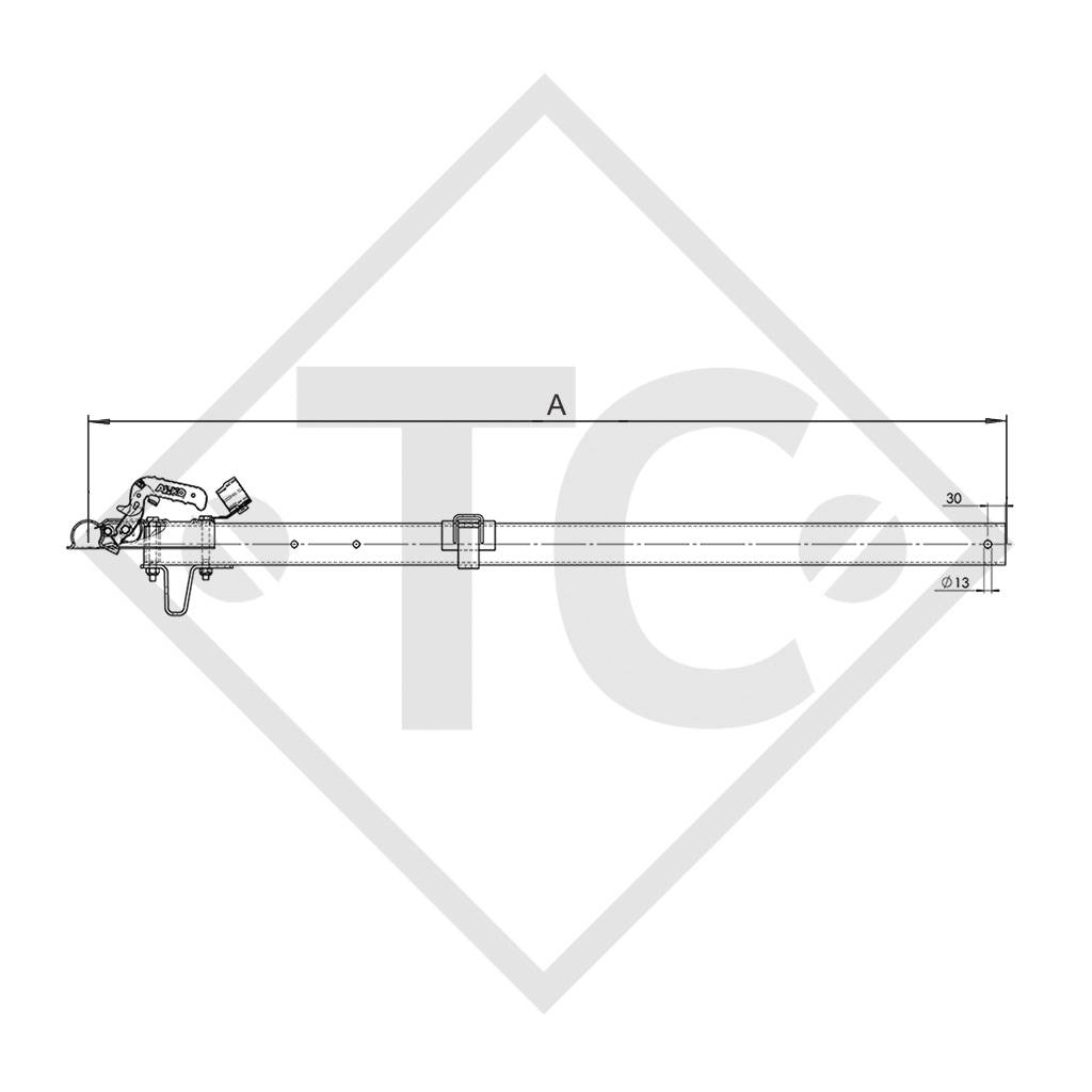 Zugdeichsel Typ R16, Ausf. A1 vierkant gerade bis 750kg