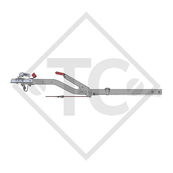 Zugdeichsel Typ K4 Ausf. A2 vierkant gekröpft bis 750kg mit Standbremse