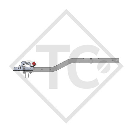 Drawbar type K4 vers. A2 vierkant nach unten gekröpft bis 750kg