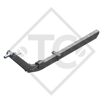 Towbar connection toothed washer type 70.1 VO vers. C1 height-adjustable with drawbar section up to 750kg, 2 clamping mounts