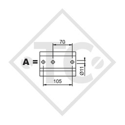 Zugverbindung Zahnscheibe Typ 75 VU Ausf. A1 höhenverstellbar mit Deichselprofil bis 750kg