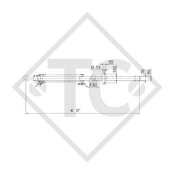 Towbar connection toothed washer type 75 VU vers. A1 height-adjustable with drawbar section up to 750kg