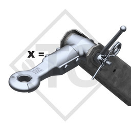 Towbar connection toothed washer type 75 VU vers. A1 height-adjustable with drawbar section up to 750kg