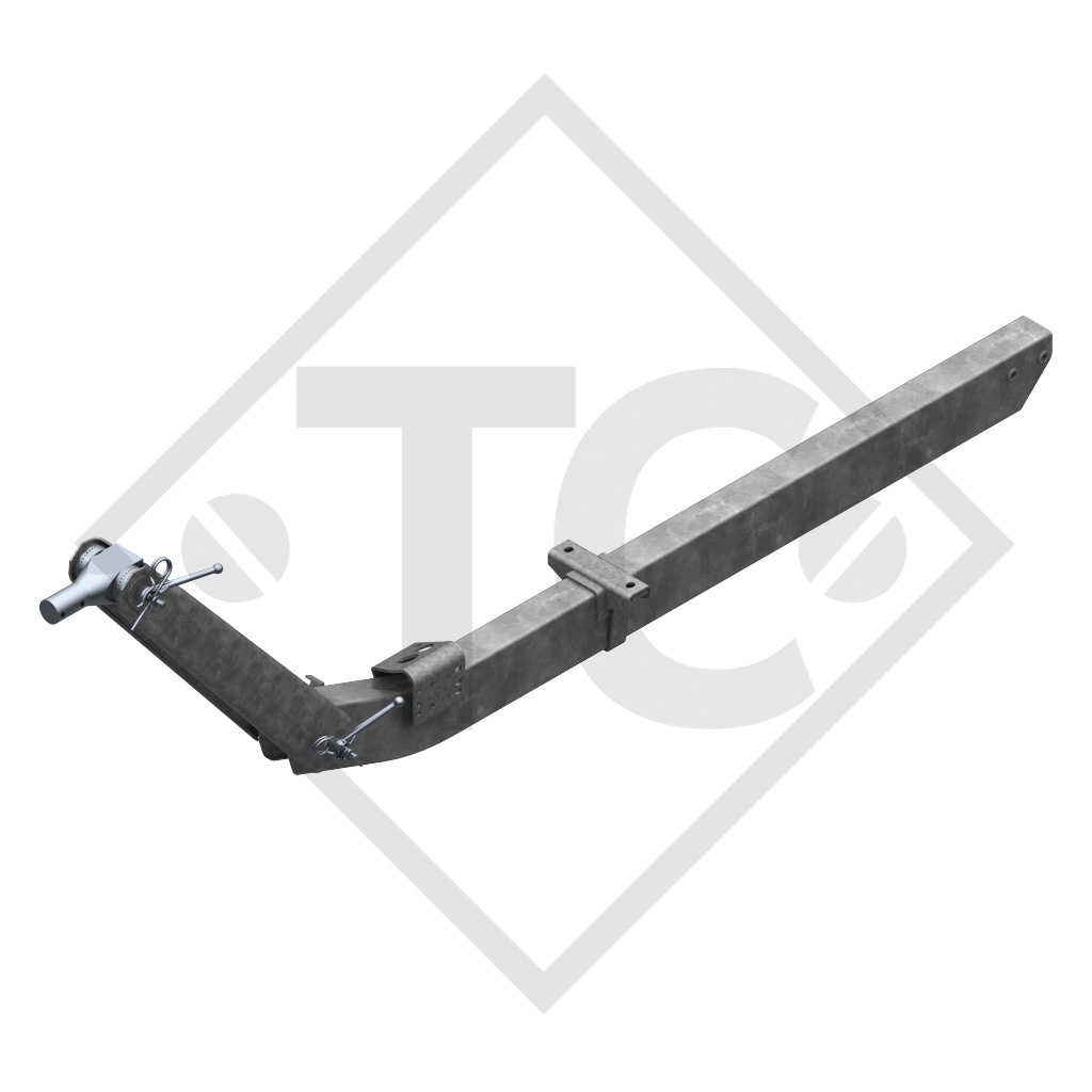 Towbar connection toothed washer type 162 VB vers. M height-adjustable with drawbar section up to 1600kg and parking brake