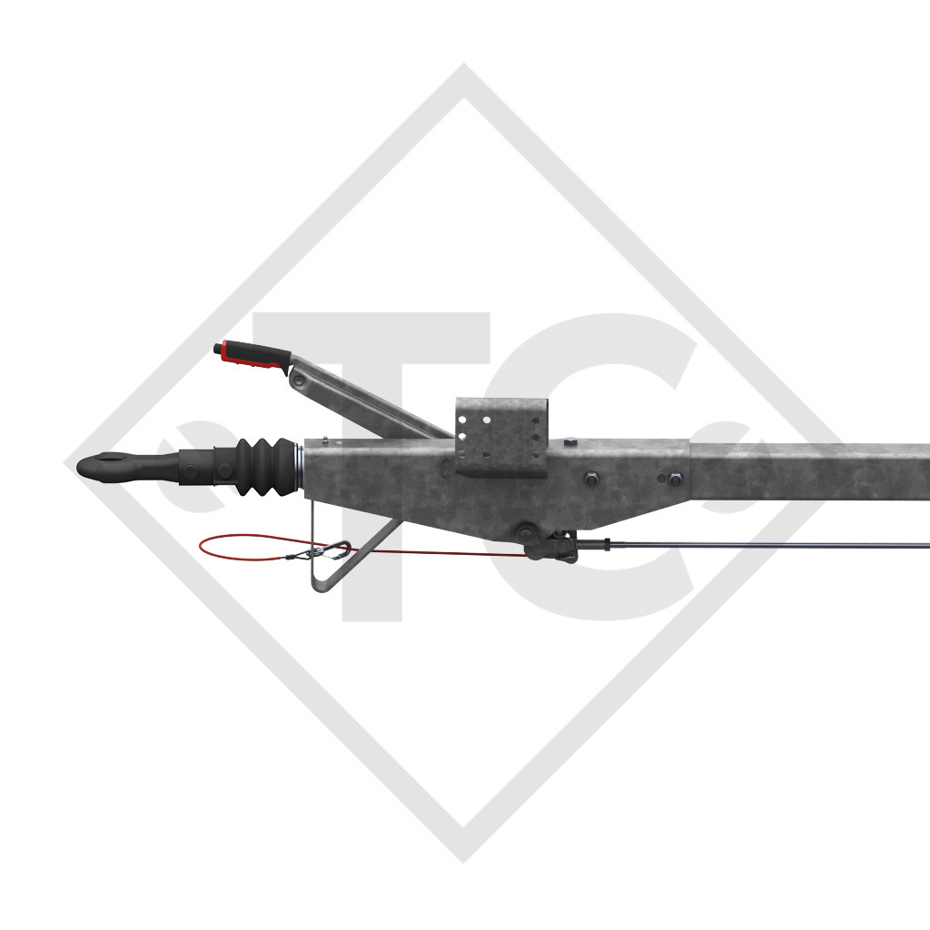 Auflaufeinrichtung vierkant Typ 161 S - R16 Ausf. A mit Deichselprofil gerade 950 bis 1600kg