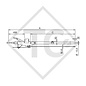 Square overrun device type 161 S - R16 vers. A with drawbar section straight 950 to 1600kg