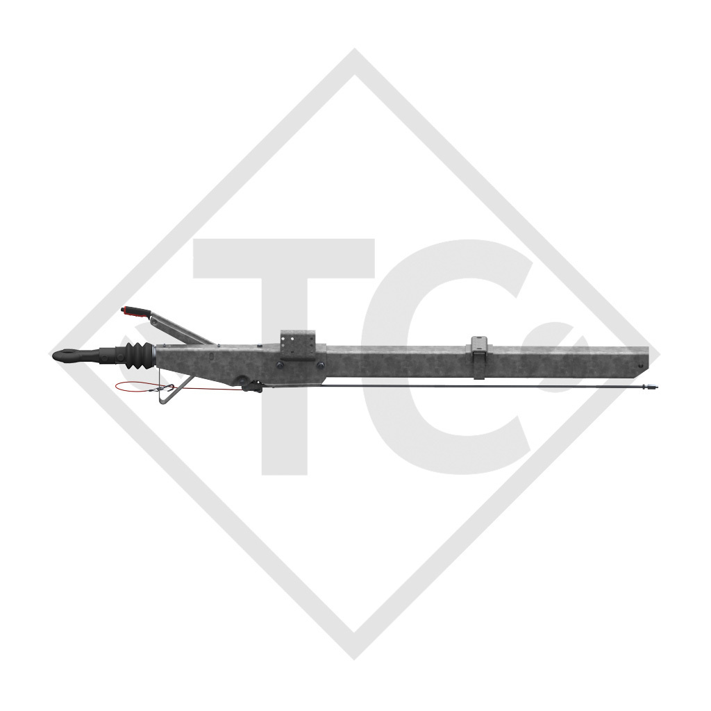 Square overrun device type 251 S - K26 vers. A with drawbar section cranked 1500 to 2200kg