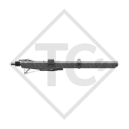 Auflaufeinrichtung vierkant Typ 2,8 VB/1-C - R35 Ausf. B mit Deichselprofil gerade 2500 bis 3500kg