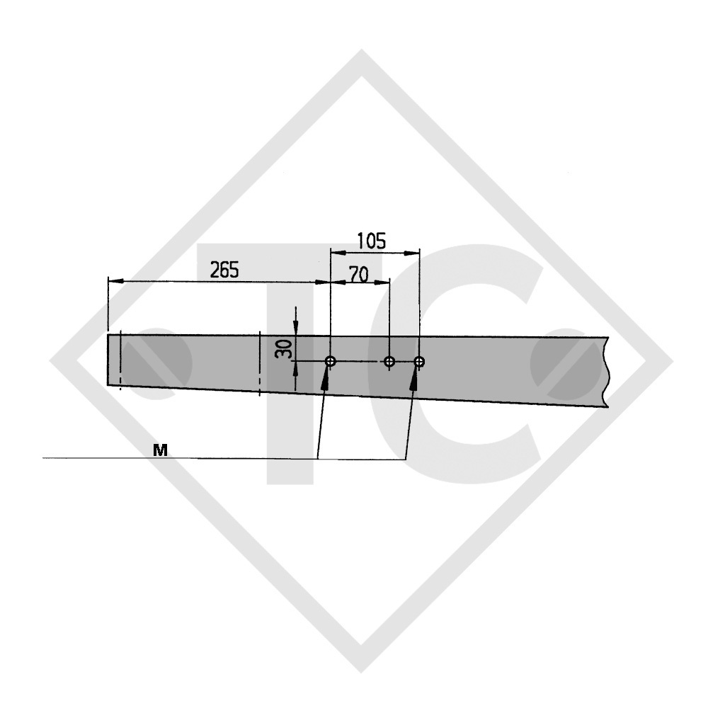 Towbar connection (pair) type 101T to 1000kg