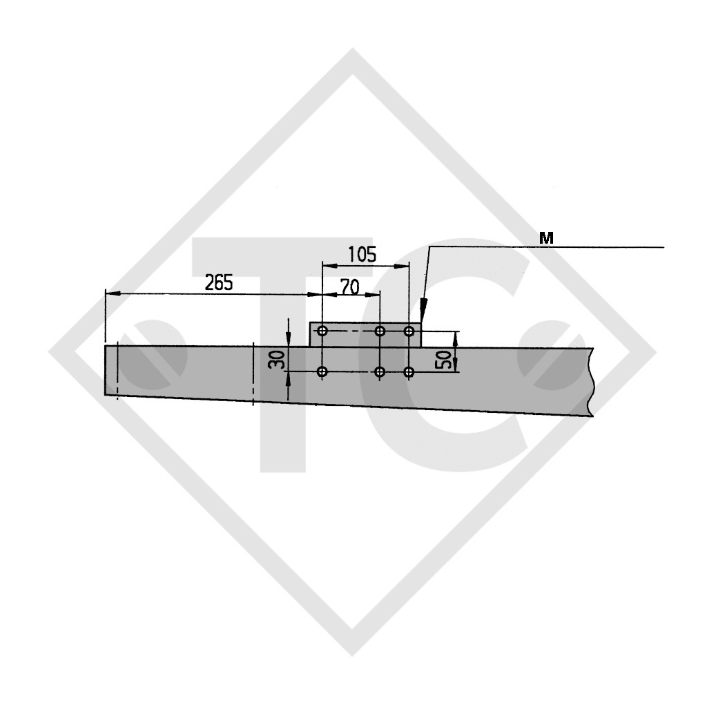 Towbar connection (pair) type 351T to 3000kg