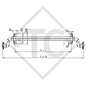 Unbraked axle 750kg BASIC axle type 700-5 watertight