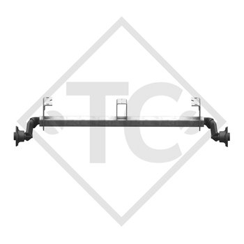 Unbraked axle 750kg BASIC axle type 700-5 with shackle and high axle bracket