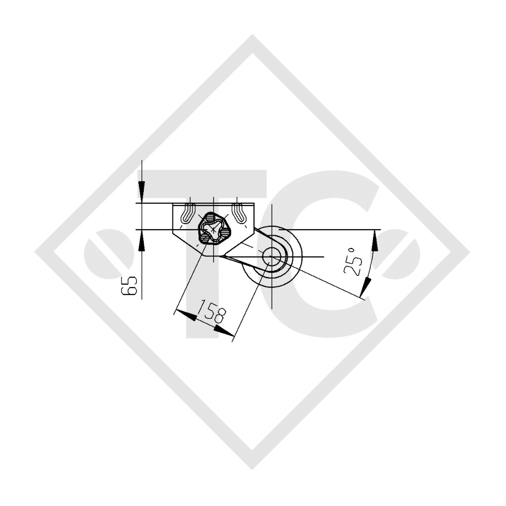 Assale sfrenato 1000kg BASIC tipo di assale UBR 850-10