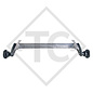 Unbraked axle 1300kg UBR PLUS axle type 1200-5