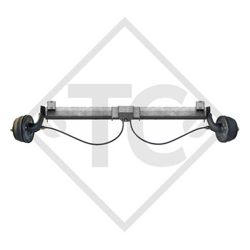 Braked axle 750kg BASIC axle type B 700-5 with top hat profile 90mm