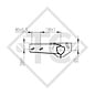 Braked axle 750kg BASIC axle type B 700-5 with top hat profile 90mm