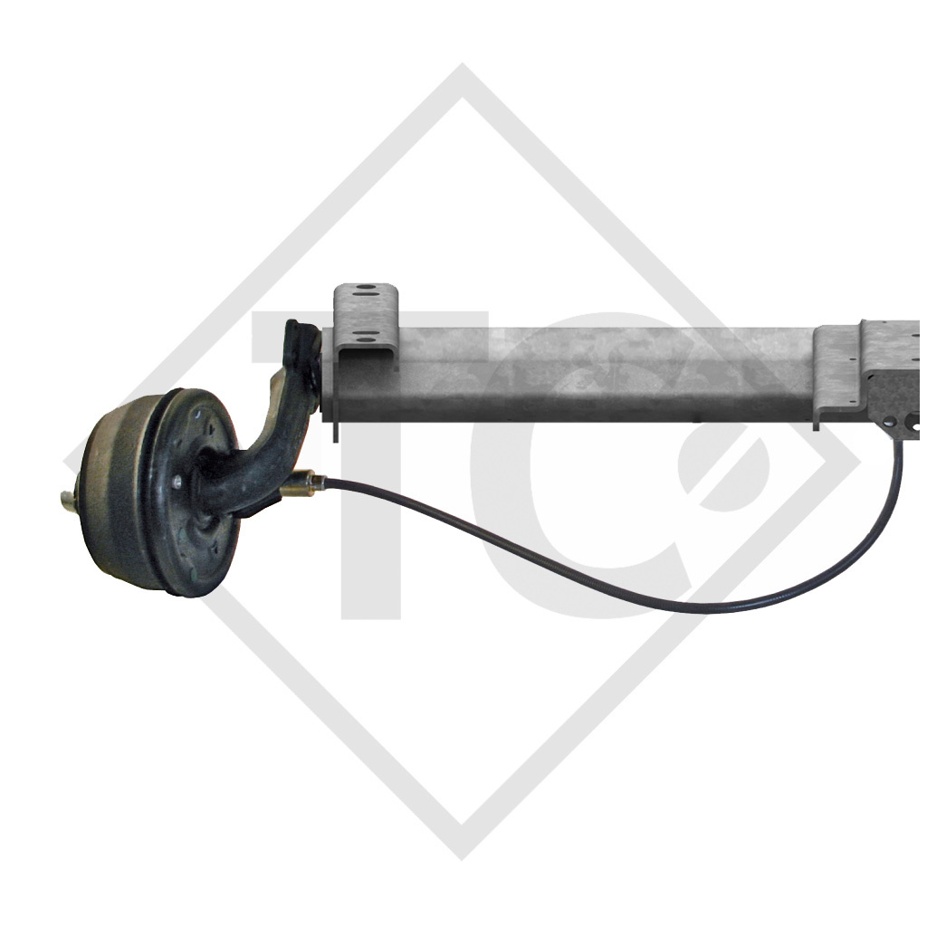 Braked axle 750kg BASIC axle type B 700-5 with top hat profile 90mm