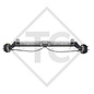 Braked axle 900kg BASIC axle type B 850-5 with top hat profile 90mm