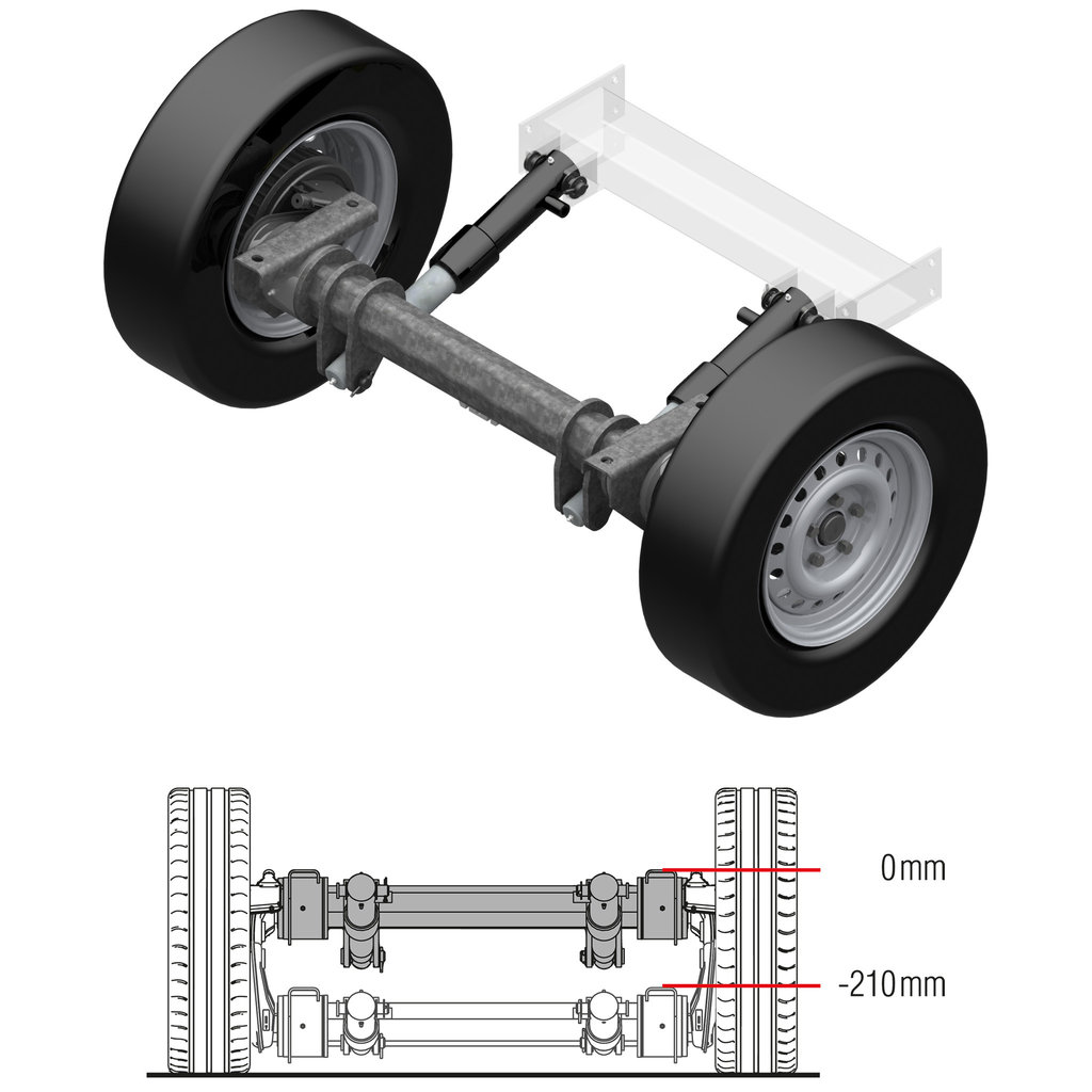 EJES ABATIBLES HASTA 210MM, TIPO DE EJE BRA 1800-9, EJE SENCILLO HASTA 1800KG