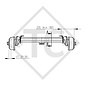 Braked tandem front axle 1000kg BASIC axle type B 850-10 with AAA (automatic adjustment of the brake pads)