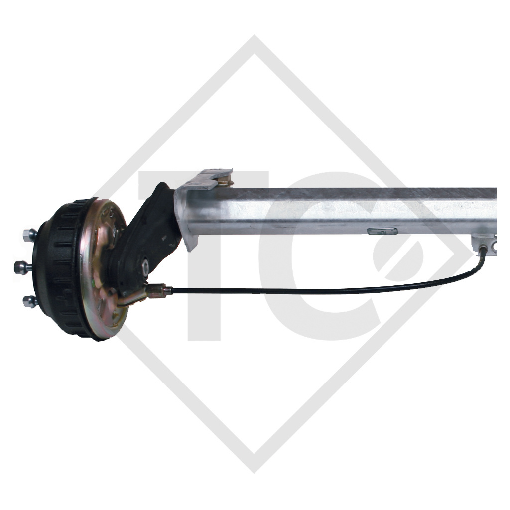 Braked axle 1000kg BASIC axle type B 850-10 with AAA (automatic adjustment of the brake pads)
