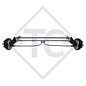 Braked tandem rear axle 1000kg BASIC axle type B 850-10 with AAA (automatic adjustment of the brake pads)