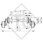Tandem Vorderachse gebremst 1000kg BASIC Achstyp B 850-10 mit Hutprofil 90mm und AAA (Automatische Nachstellung der Bremsbeläge)