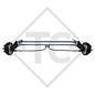 Braked axle 1000kg BASIC axle type B 850-10 with AAA (automatic adjustment of the brake pads)