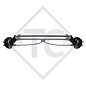 Braked tandem rear axle 1350kg BASIC axle type B 1200-6 with AAA (automatic adjustment of the brake pads)