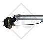 Braked axle 1350kg BASIC axle type B 1200-6 watertight and with wheel brake flushing system