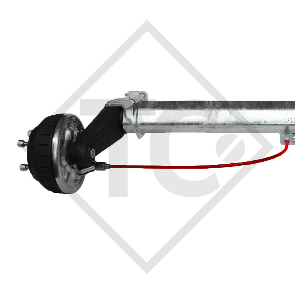 Braked tandem rear axle 1350kg PLUS axle type B 1200-5 with AAA (automatic adjustment of the brake pads)