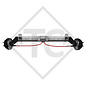 Braked tandem front axle 1350kg PLUS axle type B 1200-5 with top hat profile 90mm