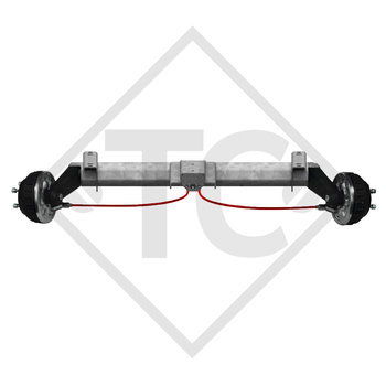 Braked tandem front axle 1350kg PLUS axle type B 1200-5 with top hat profile 130mm