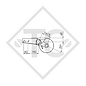 Tandem Vorderachse gebremst 1500kg BASIC Achstyp B 1600-3 mit Hutprofil 90mm und AAA (Automatische Nachstellung der Bremsbeläge)