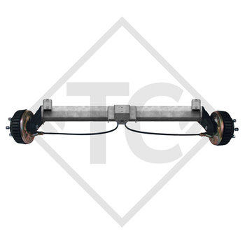 Tandem Vorderachse gebremst 1500kg BASIC Achstyp B 1600-3 mit Hutprofil 130mm und AAA (Automatische Nachstellung der Bremsbeläge)